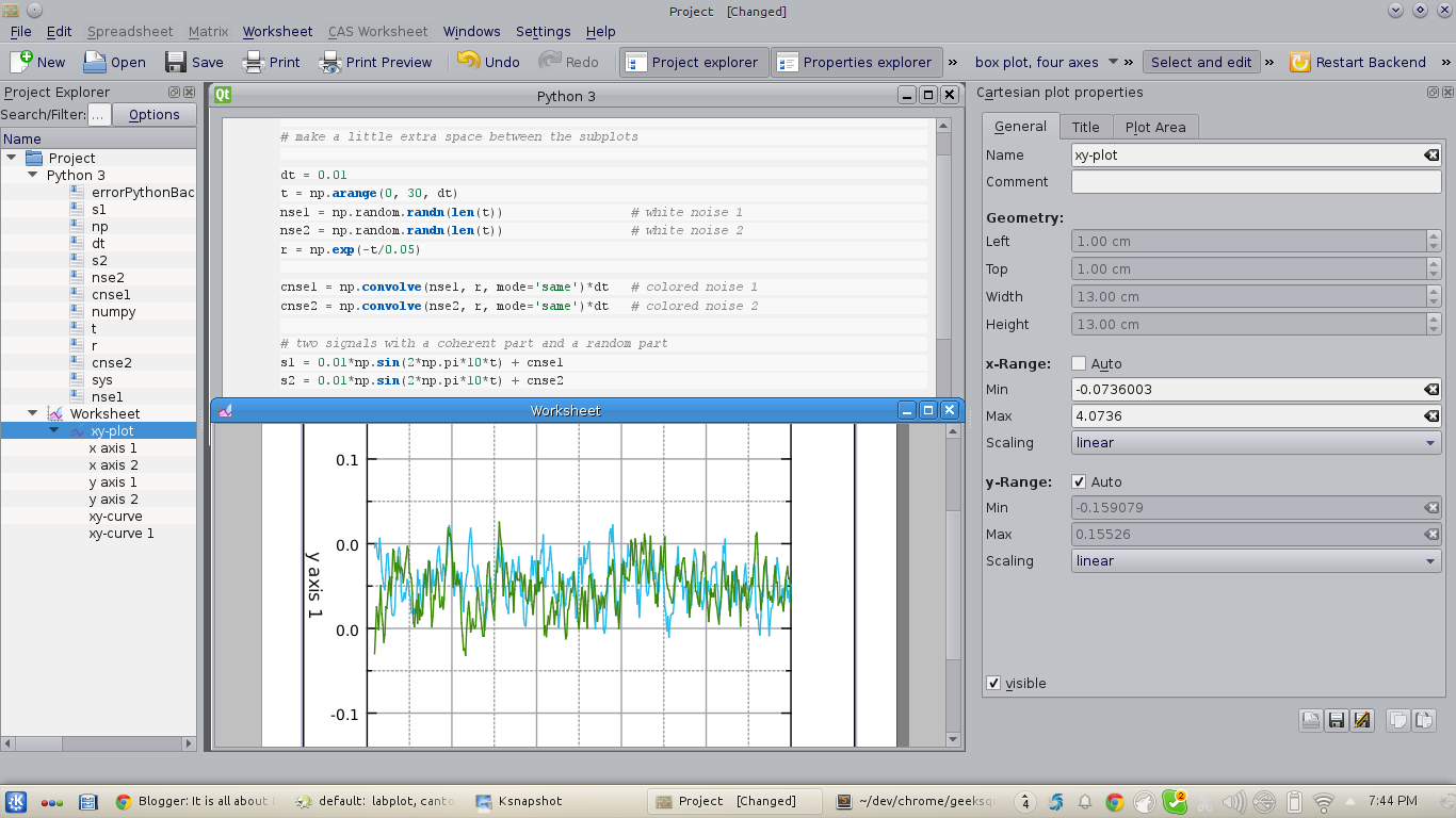Zoomed out plot view